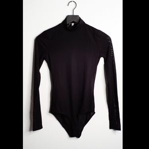 Mesh long sleeve body suit